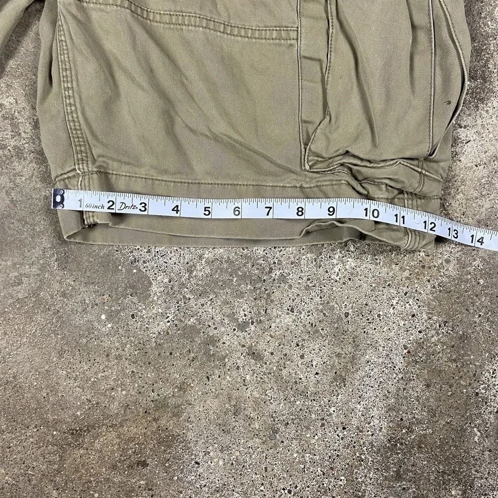 Vintage Y2K Polo Ralph Lauren Cargo Shorts Size 34 Olive Khaki Heavy Cotton
